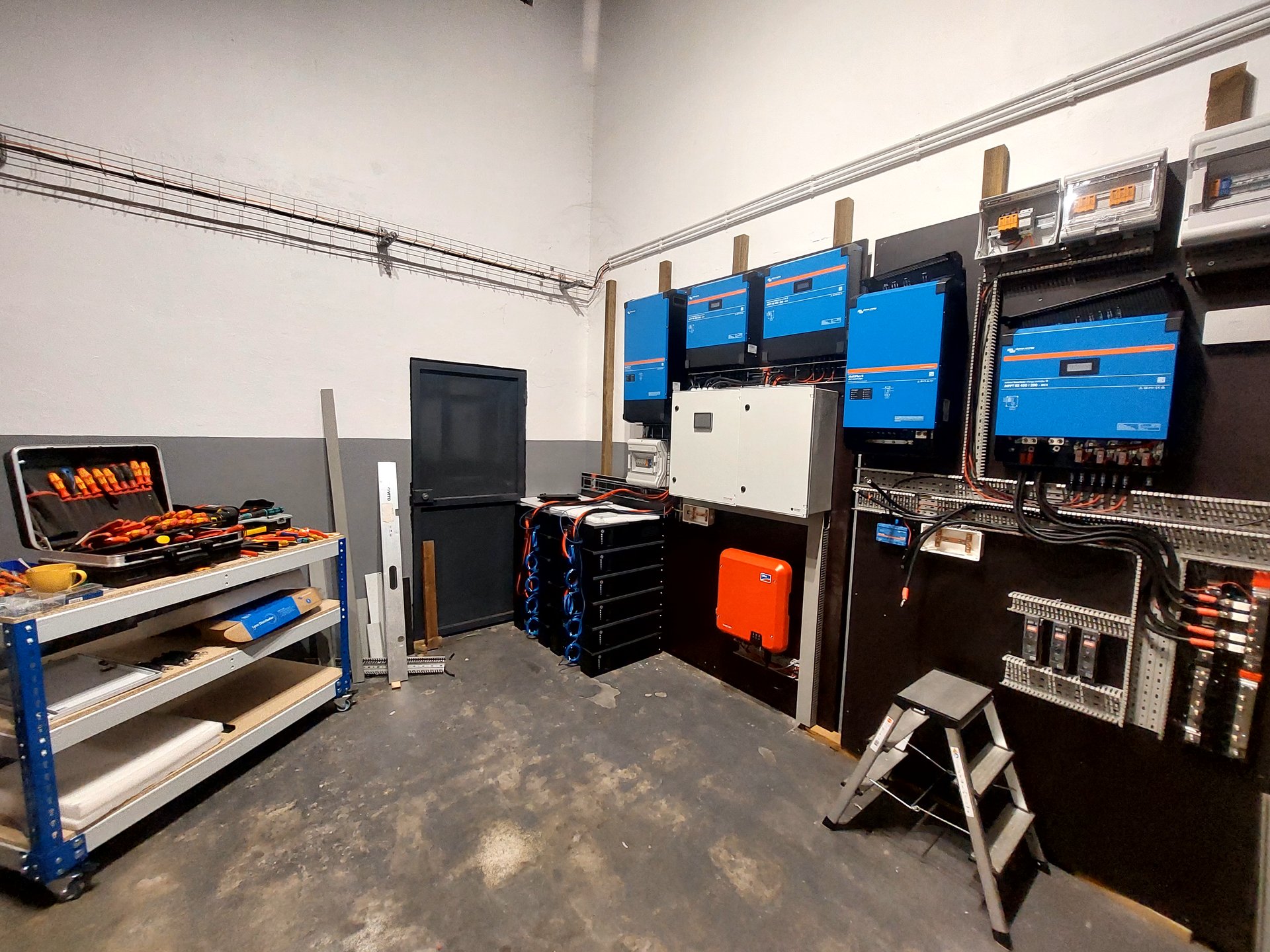 Our test bay, where every system is commissioned