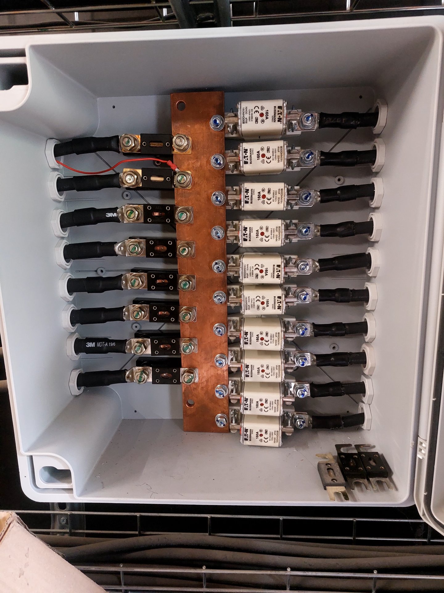 Custom busbar and fuse box, built by hand