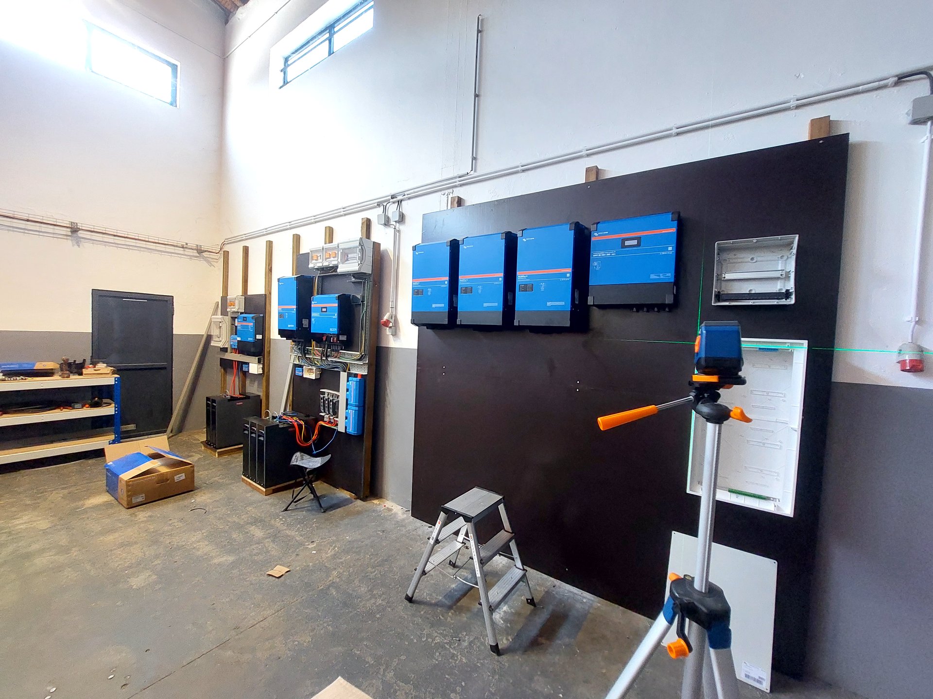 Laser-levelled boards before a single unit goes up